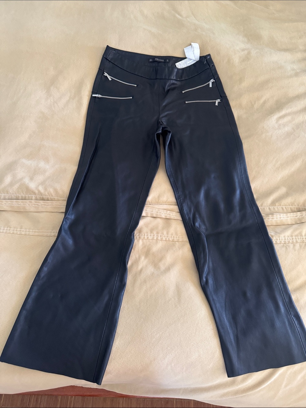Zara Black Faux Leather Pants